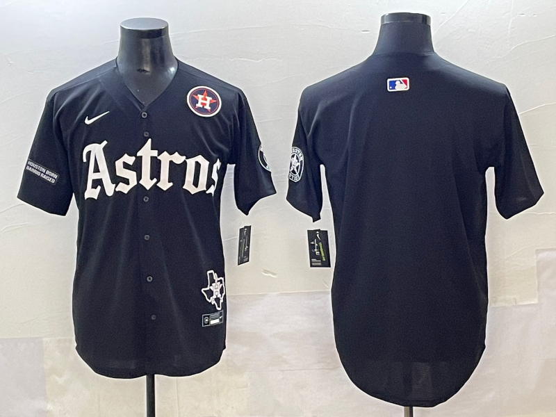 Men Houston Astros blank black MLB Nike 2025 jersey style  16->houston astros->MLB Jersey